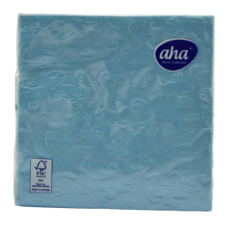 Serwetki 33x33 Aha B.Narodzenie niebieskie tłoczone